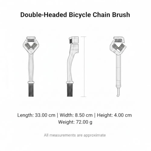 Double-Headed Bicycle Chain Brush for Bike & Motorcycle Cleaning, Durable PP Plastic Tool - color: Blue