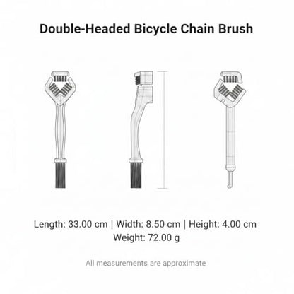 Double-Headed Bicycle Chain Brush for Bike & Motorcycle Cleaning, Durable PP Plastic Tool - color: Blue
