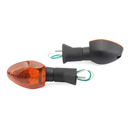 Motorcycle Turn Signals - Amber Light,12V, Halogen Indicator Light Waterproof Yellow Lens Fits SUZUKI DR 200X Z400 /DRZ 400S /GSX-S 750Z /GSX 1250FA SV 650X DL650 /V-Strom 650 (Pair) - color: Yellow