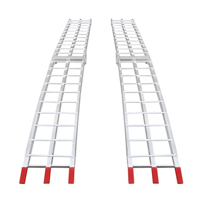 Aluminum Loading Truck Ramps, 89.8''L x 12''W 2PCS 1500 lbs Capacity Heavy Duty Motorcycle Ramps w/Load Straps, Anti-Slip Foldable Ramp for ATV UTV Lawnmower Tractor