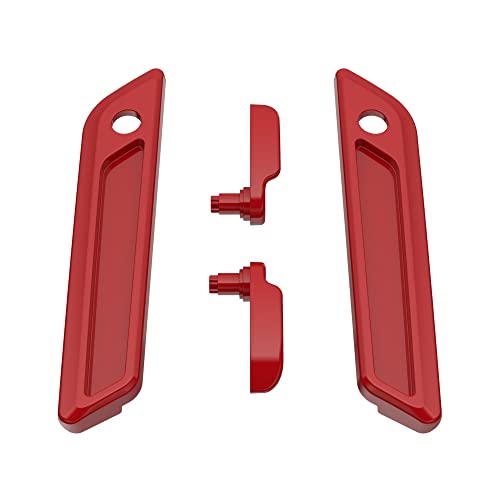 Advanblack Saddlebag Latches Covers, Lid Lifters Levers Fit for 2014+ Harley Touring Hard Saddlebags - Billiard Red - color: Billiard Red