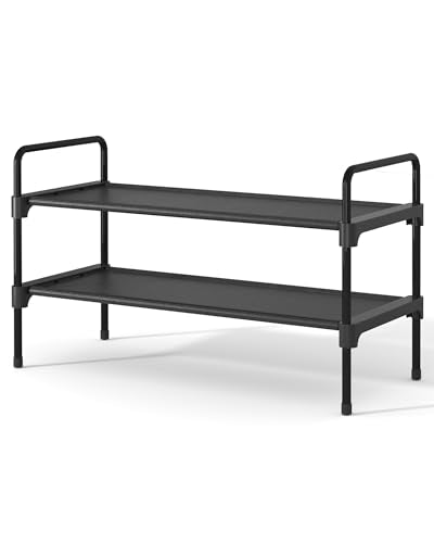 Kitsure Shoe Rack for Closet, Sturdy and Long-Lasting Shoe Shelf, Shoe Rack for Entryway, Personalized DIY Shoe Organizer, Shoe Rack Organizer for Space-Saving, 27.6" x 11.8" x 16.5", Black - color: Black, size: 27.6" Wide - 2 Tier