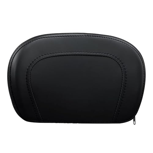 Passenger Backrest Pad Sissy Bar Cushion Compatible with Harley Touring Electra Glide Road Glide Road King Street Glide 2009-2023 - Fits Standard Height & Tall Detachable Uprights - Black PU Leather - color: Blaack#3