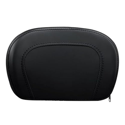 Passenger Backrest Pad Sissy Bar Cushion Compatible with Harley Touring Electra Glide Road Glide Road King Street Glide 2009-2023 - Fits Standard Height & Tall Detachable Uprights - Black PU Leather - color: Blaack#3