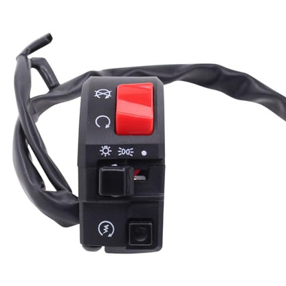 MOTOKU Pair 7/8" 22mm Motorcycle Handlebar Horn Button Turn Signal Controller Switches Motorbike Left and Right Electric Fog Light Start Switch