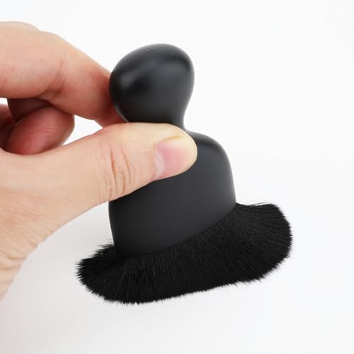 Car Detailing Brush, Soft Bristle Cleaning Brush, Scratch-Free Auto Duster Tool for Dashboard, Air Vents, Leather & Interior Cleaning (Black with Cap) - color: Black with Cap