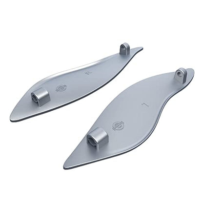 Advanblack Baracuda Silver Denim Side Wings Air Deflectors, Fairing Side Wing Windshield, Fairing Side Shield, Adjustable Wind Deflectors, Compatible for Harley Touring Street Electra Glide 2014-2023 - color: Baracuda Silver Denim