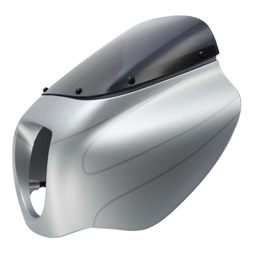 Front Headlight Quarter Fairing Windshield Fit For Harley Softail Low Rider FXLR S FXLRS 2018-2025 Street Bob FXBB FXBBS 2018-2025 Softail Standard FXST 2020-2024 Barracuda Silver Denim - color: Fairing Barracuda Silver Denim #3