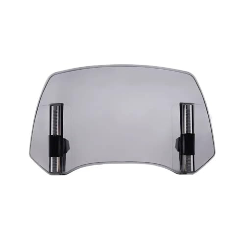 Motorcycle Windshield Extension, Adjustable Clip-On Windscreen Extender, Wind Deflector Spoiler Air Deflector, Universal Fit (Gray-11.4x6.1") - color: Gray-11.4x6.1"