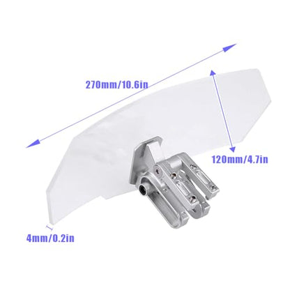 Motorcycle Windshield Extension, Motorbike Wind Deflector Motorcycle Windscreen Adjustable Clip On Windshield Spoiler Wing Windproof Front Flyscreen Fairing Transparent Visor Protector Frame Parts