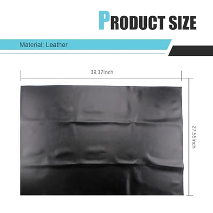 Motorcycle Seat Cover, 39.37" x 27.56" Waterproof Elastic Leather Seat Protector, DIY Motorcycle Seat Cover, Universal for Most Motorcycles, Scooters, Electric Vehicle (Black)