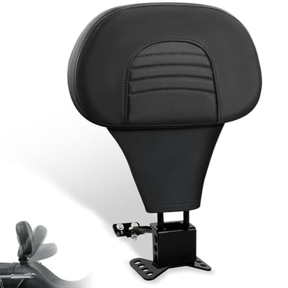 FOVPLUE Adjustable Rider Backrest,Detachable Plug-in Driver Backrest Pad w/Mounting Kit for Harley Touring 2009-Later,for CVO Road Glide Street Glide Tri Glide FLHTK/L Electra Glide Road King,Style 1 - color: Black for Street Glide style