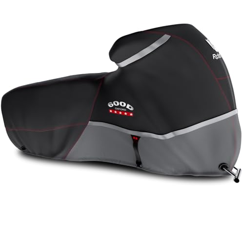 Motorcycle Cover 600D Waterproof for Touring Models Harley Davidson Nightster,Sportster, Fat Boy Indoor & Outdoor Storage Gray - color: Gray, size: 108"-3XL
