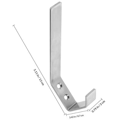 Sosoport Motorcycle Helmet Rack Wall Mount with Stainless Steel Double Hooks, Space-Saving Helmet Hanger for Motorbike Jackets, Easy Installation with Mounting Hardware, Silver Hat Holder