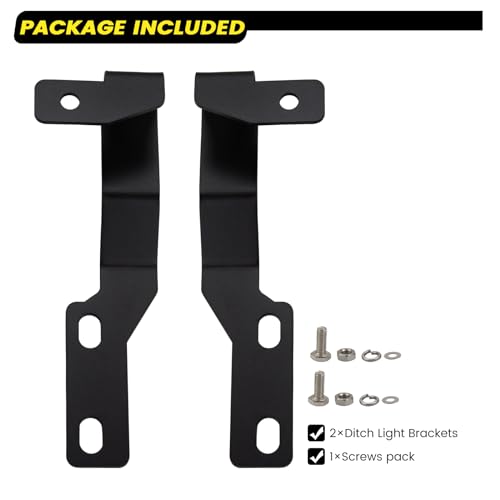Ditch Hinge LED Light Brackets Hood Mount Brackets Compatible with 2nd Gen Toyota Tacoma 2005-2015 for Auxiliary Offroad LED Pod Light Work Light - size: For Tacoma 2005-2015