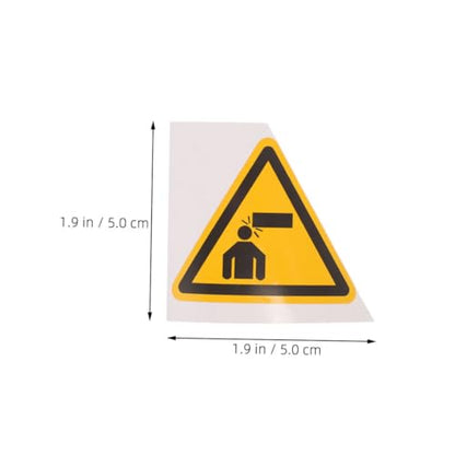 Healifty 10pcs Caution Stickers for Machines Watch Your Head Triangle Signs Warning Sticker for Equipment Safety Caution Decals Adhesive Safety Signs