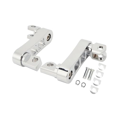 Floorboards Motorcycle Foot Peg Adjustable Rugged Extension Bracket For Touring For - color: Electroplate