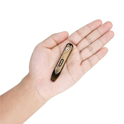 OKNIFE Otacle D1 Cracked Brass Small EDC Multi Bit Pocket Screwdriver, 8 in 1 Mini Precision Screwdriver Set, S2 Steel Magnetic Bits for Work or Daily Use - color: Cracked Brass
