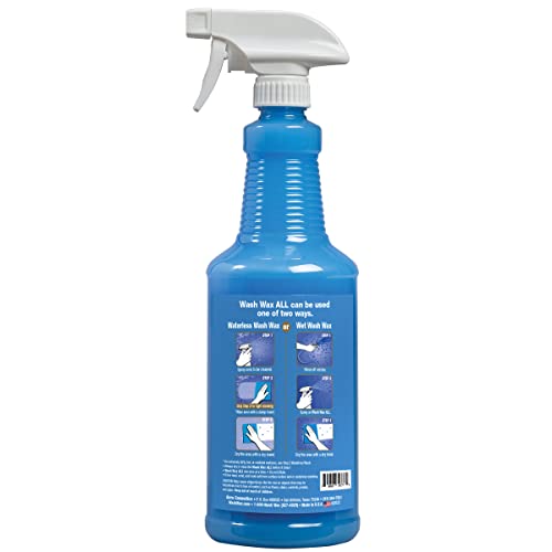 Wet or Waterless Wash Wax Kit 32 Fl. Oz Kit. Cleans, Protects, Shines. Aircraft Quality Just Spray On and Wipe Dry - size: 32 Fl Oz (Pack of 1)