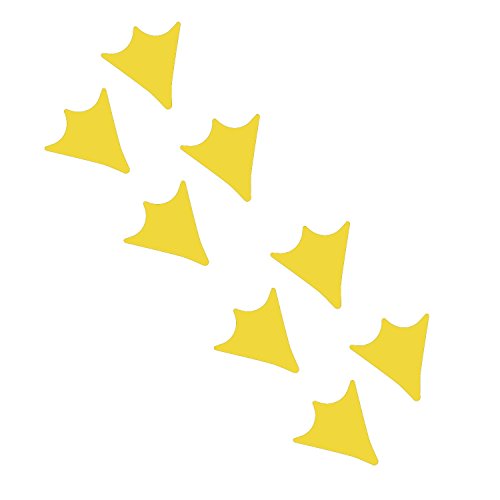 LiteMark 2 Inch Yellow Duck Web Foot Prints Decal Stickers for Floors and Walls - Pack of 48 - color: Yellow