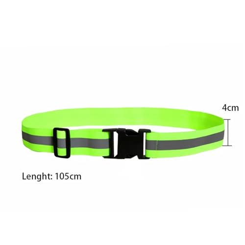 2 PcsReflective Belt Adjustable Waist Strap High Visibility Safety Reflective Gear for Cycling Jogging - color: Blue