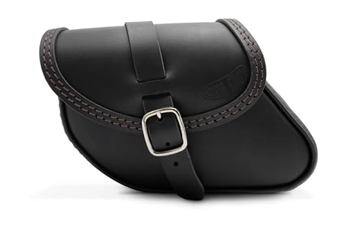 Leather Swingarm Bag Compatible with all 2015-2024 Scout and Scout Bobber, 2025-2026 Scout 101, 2025-2026 Scout Classic, 2025-2026 Sport scout, 2025-2026 Super Scout (Brown stitches) - color: Brown stitches