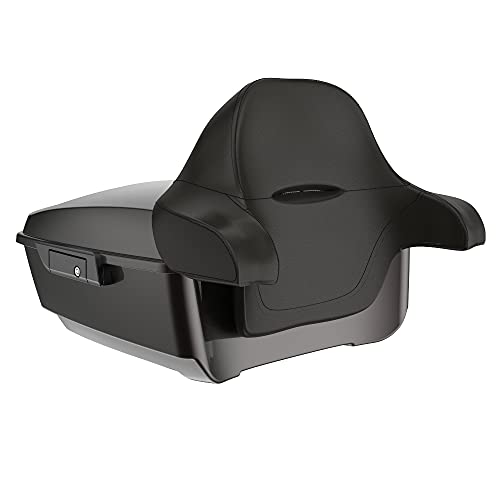 US Stock Advanblack King Tour Trunk Pack, Black Mount Bracket & Top Luggage Rack Fit for 2009-Later Harley Touring, Road Glide, Street Glide Special, Road King, Electra Glide (Black Jack Metallic) - color: Black Jack Metallic
