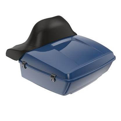 Advanblack US Stock Billiard Blue King Tour Trunk Pack, Black Mount Bracket, Top Luggage Rack, Red Trunk Pak Liners Fit for 09-Later Harley Touring, Road Glide, Street Glide Special, Electra Glide - color: Billiard Blue