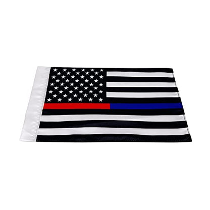 Motorcycle Flag,Thin Blue Red Line American Flag,Double Sided Double Stitched Motorcycle Flag 6X9 - color: blue/red