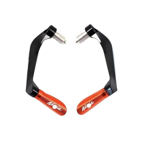 for KAWA&SAKI Ni&nja 250 300 400 650 NINJA650R ZX-6R ZX-10R Motorcycle CNC Handlebar Grips Brake Clutch Levers Guard Protector Hand Guards - color: Orange