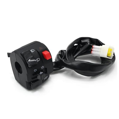 Anxingo 7/8" 22mm Left Handlebar Switch, Horn Turn Signal Warning Light Switches, for ATV Motorbike