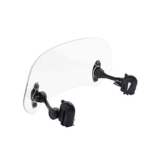Motorcycle Adjustable Clip-On Windshield Windscreen Extension Spoiler Deflector (white) - color: white