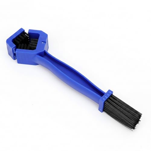Bicycle Chain Cleaning Brush, Double-Headed Drivetrain Scrubber for Bike and Motorcycle Maintenance, PP Plastic Tool for Grease and Grime Removal (1 PC) - color: Blue