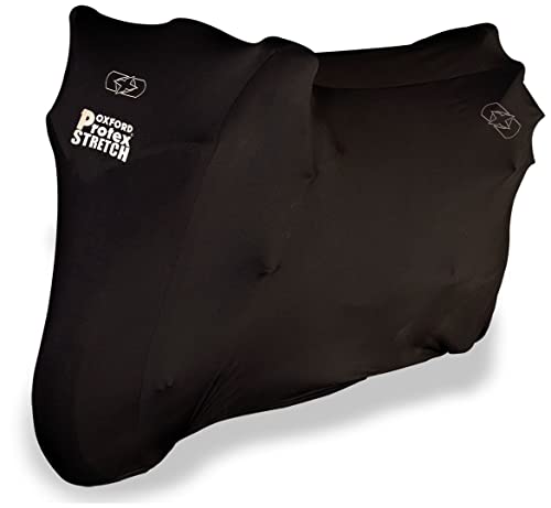 Oxford - Protex Stretch Indoor Motorcycle Protective Cover, Black (CV172) Large (96.86" L x 40.95" W x 50.01" H) - color: black, size: Large | 96.86" L x 40.95" W x 50.01" H