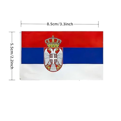 4 PCS Flag Stickers - Serbia Flag Stickers Decals for Cup Computer Laptop Car Bumper Window Helmet Musical Instrument with Smooth Surface - size: Serbia