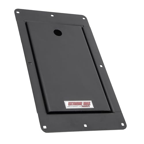 Extreme Max 5001.6501 Flip-Up Recessed Flush-Mount Motorcycle Wheel Chock for Enclosed Trailers - 16"