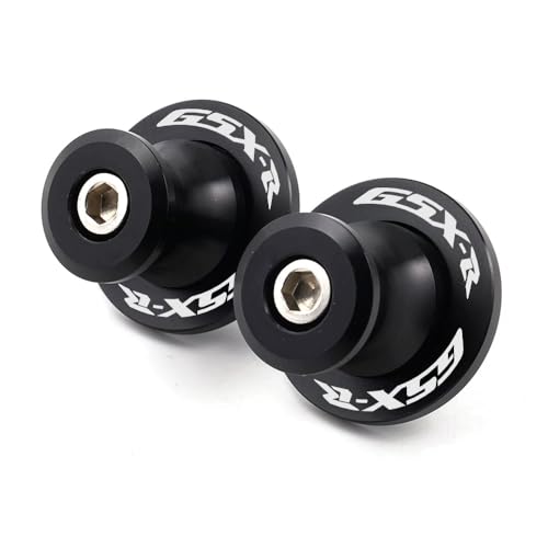 Motorcycle Swingarm Spools Sliders,Motorcycle Bobbins for Paddock Stand & Crash Protection,M8 screw,Compatible for Suzuki GSXR 125 250 300 600 750 1000 GSX-R600 GSX-R750 GSX-R1000 (Black) - color: Black
