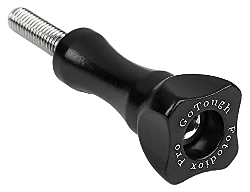 Fotodiox GoTough 35mm Black Metal Thumbscrew Compatible with GoPro HERO3, HERO3+, HERO4, HERO5, HERO6, HERO7 2-Prong Mounting System Pro - color: Black, size: Medium