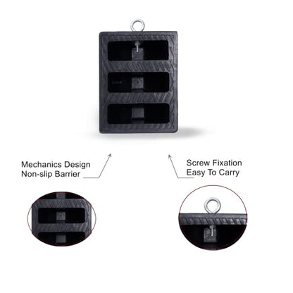 Wheel Chocks Rubber Heavy Duty Wheel Chocks for Travel Trailers with Eyebolt 9.06" x 7.87" x 5.51" 2 Pack（Highlight Black） - color: BLACK