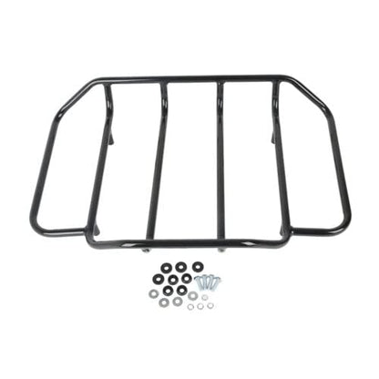 TCMT King Motorcycle Trunk Box Backrest Two Up Mounting Rack Top Rack Fit For Harley Touring 1997-2008 Electra Glide Road Glide Street Glide Pack - color: No Speaker Holes: Style F Chrome Rack