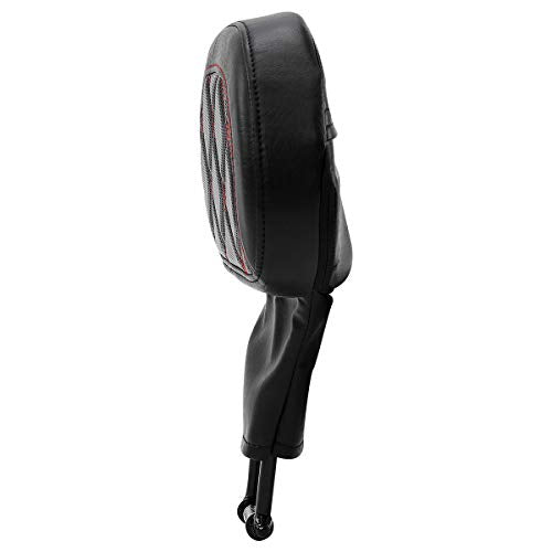 C.C. RIDER Rider Backrest Pad, Rider Sissy Bar fit for Harley 2009-later Touring Road King Street Glide Road Glide CVO Custom Bikes - color: Rider Backrest Black Red