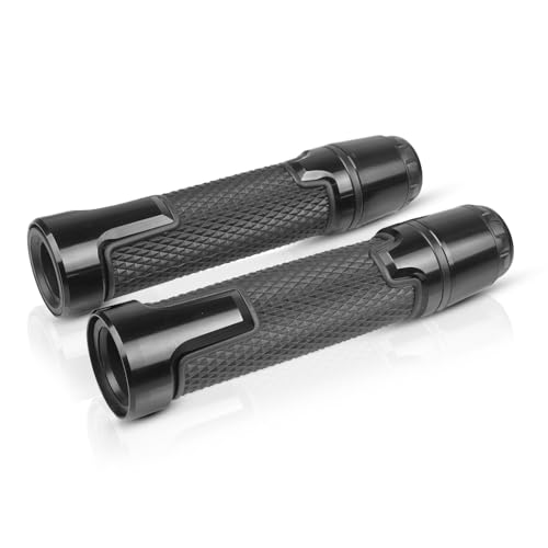 7/8'' 22mm Motorcycle CNC Aluminum Powersports Handlebar Grips with Grip Ends for YZF R1 R3 R6 R25 R15 R125 600R Black - color: black
