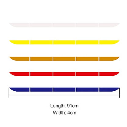 5pcs/Set Diamond Grade Reflective Stickers High Intensity Night Visibility Safety Warning Sign Reflective Tape Stickers for Cars Trucks Helmets Motorcycle Bumper Sticker 35.83x1.57in - color: Watermelon Red
