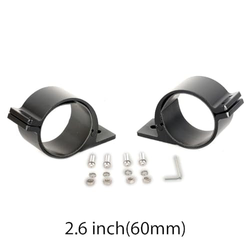 2.6 Inch Bull Bar Tube Mount Clamps JIUHUAN LED Light Bar Mounting Brackets Roof Roll Cage Holders for Offroad Trucks ATV SUV 2pcs - size: 2.6inch-L002