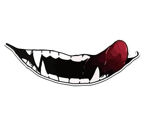 Motorcycle Helmet Decal Reflective Funny Helmet Stickers (8'' Tongue) - color: 8'' Tongue