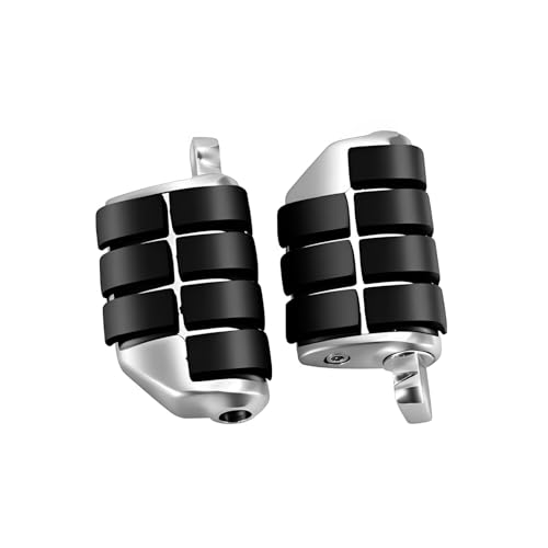 Motorcycle Foot Pegs Chrome Highway Pegs Footrest Aluminum Motorcycle Footboards for Harley Davidson Street Glide Softail Sportster Dyna for Yamaha Suzuki Kawasaki Honda - color: Chrome#2