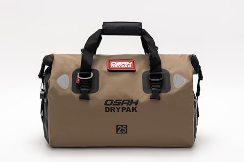 Waterproof Duffel& Luggage Bag - Motorcycle Dry Bag Tail Saddle Bags with Roll Top Closure,Large Storage Space,for Camping, Kayaking, Fishing & Traveling(MudBrown, 25L) - color: MudBrown, size: 25L