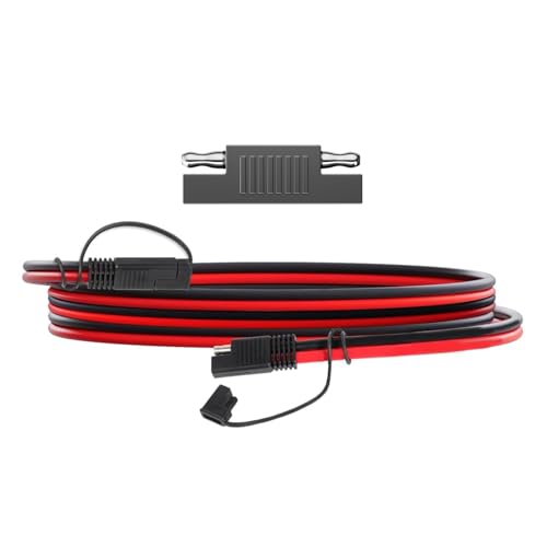 FXC 12AWG SAE to SAE Extension Cable Quick Disconnect SAE Connector with Dust Cap for Automotive RV Motorcycle Solar Panel SAE Plug Battery Charging Cable(10FT 12 Gauge) - size: 10FT