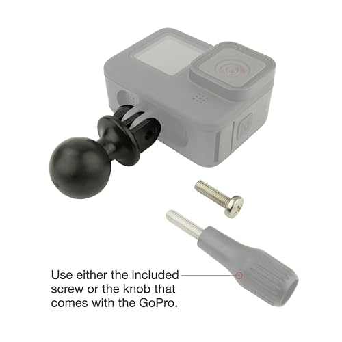 RAM Mounts Action Camera Ball Adapter – Compatible with GoPro-Style Mounts, B Size 1" Ball (RAP-B-202U-GOP1)