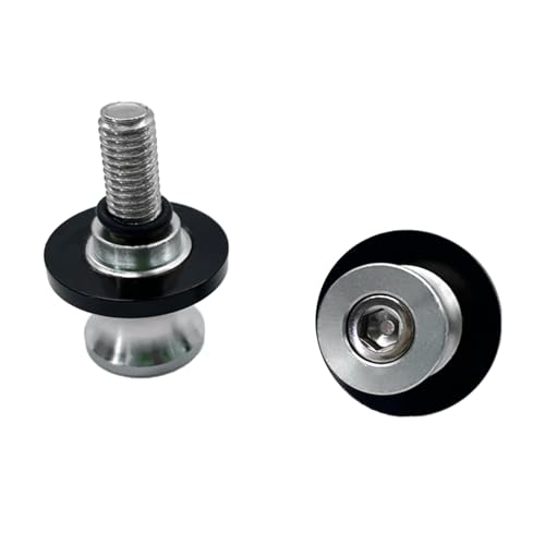 2Pcs Frame Stands Screws Swingarm Spools Slider 6mm 8mm 10mm Screw for Motorcycle Modification Tool Motorcycle Decorations - color: Silver, size: 6MM